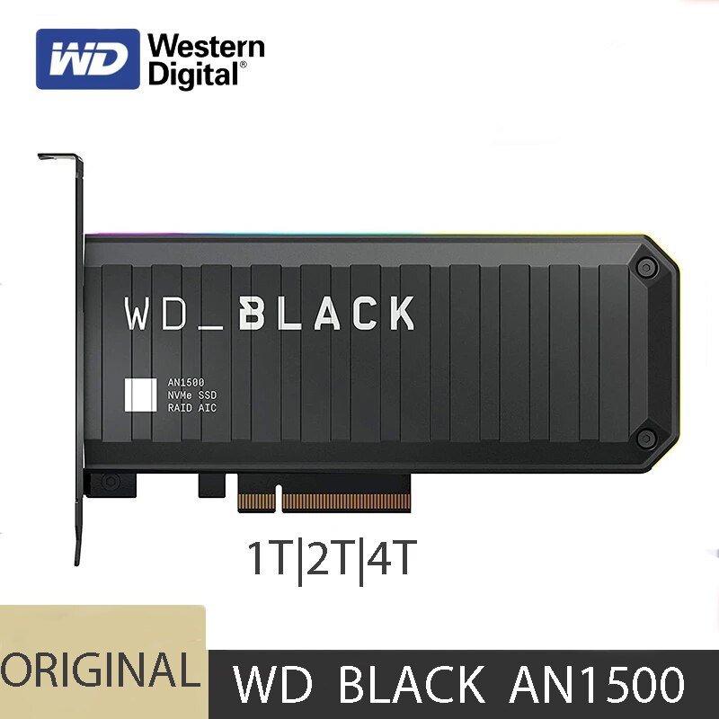  WD   ̹ ָ Ʈ ̺ SSD, ߰ ī PCIe Gen3 * 8, AN1500 NVMe, ִ 6500 MB/s, 1TB, 2TB, 4TB